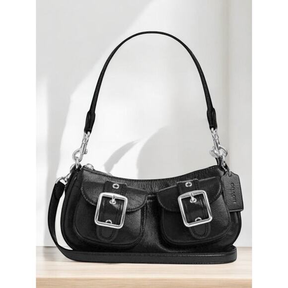 NWT Coach CBJ01 Glazed Leather Ashton Shoulder Bag - Picture 1 of 8